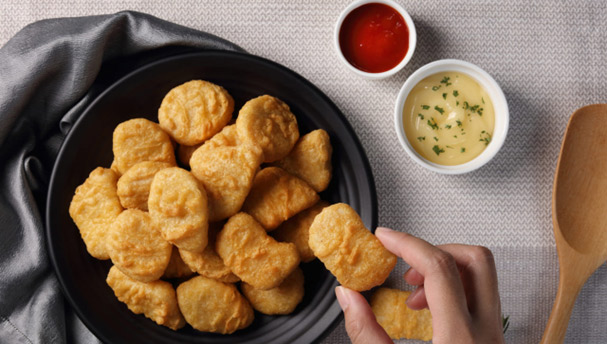 Chicken nuggets on a plate image